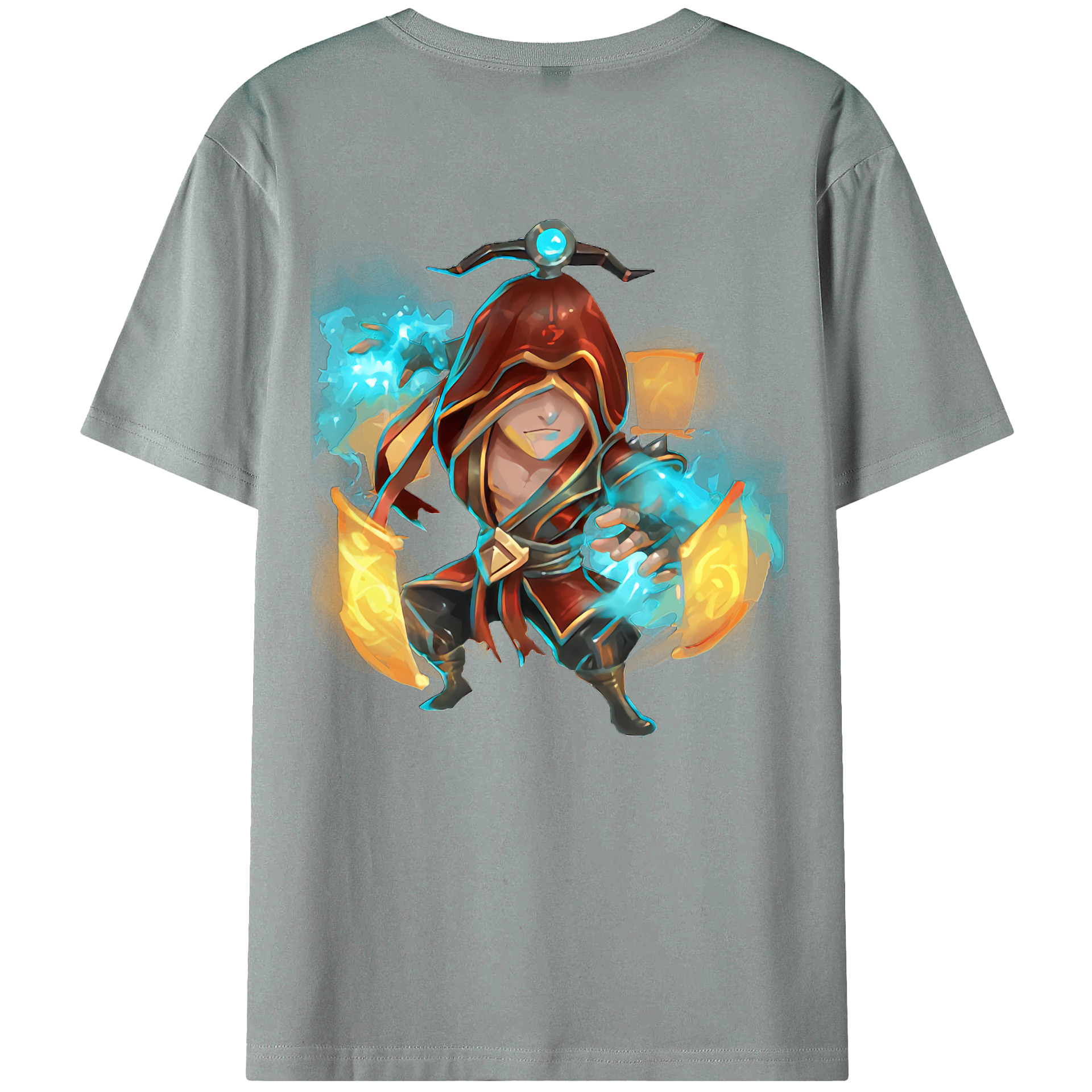 （画像用） リーグ・オブ・レジェンド League of Legends LOL 綿100％ メンズ半袖Tシャツ（バックプリント） 通気性